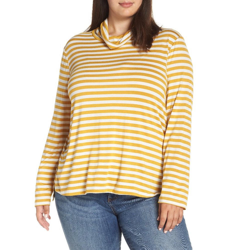 NWT everleigh 3X gold stripe turtleneck